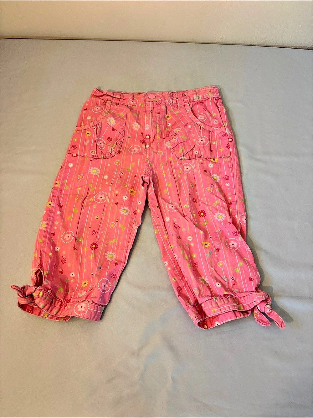 Healthtex Girls Floral Capri Pants Pink 6X